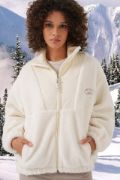 5194 Peluş Mont Ceket - Ekru resmi